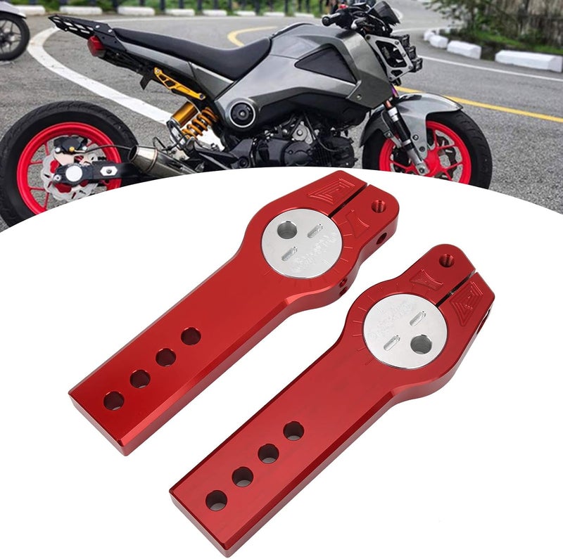 Shanrya Motorcycle Accessories, Practical Rear Fork Extension Device, Red Sturdy Aluminum Alloy Suspension Refit Flat Forks Assy for MSX125 MSX125SF 2013-2020 Motorcycle - Image 3